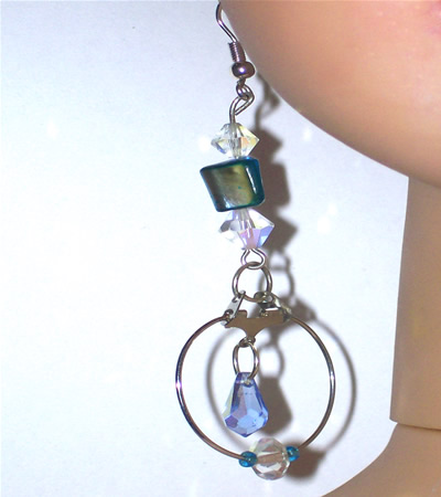 HIPPIE Earings - Blue shell