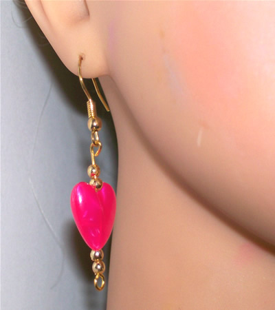 HEART Earings - Pink